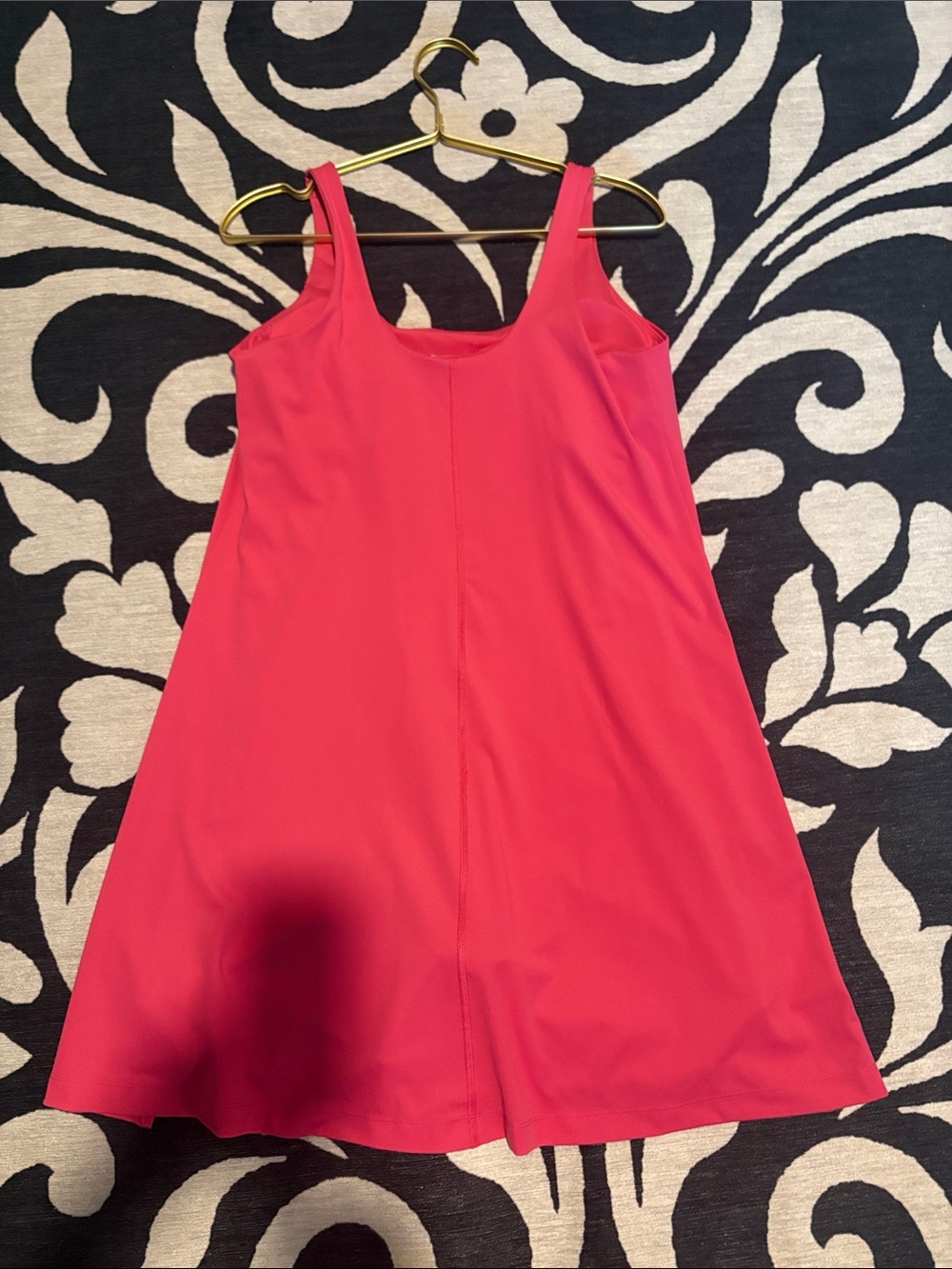 Old Navy Active Bright Coral Sports Tank Dress with Built-In Bra and shorts - Picture 3 of 3